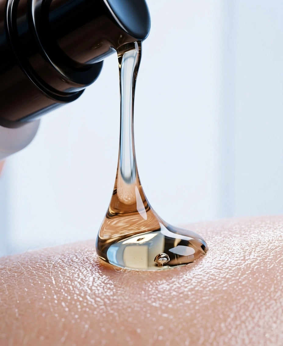 FR: BEAUX Paris SNAIL+ — texture sérum bave d'escargot coulant sur la peau, mucine hydratante
ENG: BEAUX Paris SNAIL+ — snail mucin serum texture dripping on skin, hydrating serum application